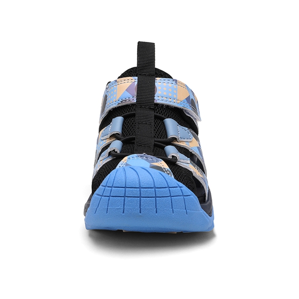 Kids Closed Toe Lightweight Athletic Sandals - BLUE BLACK YELLOW - 3